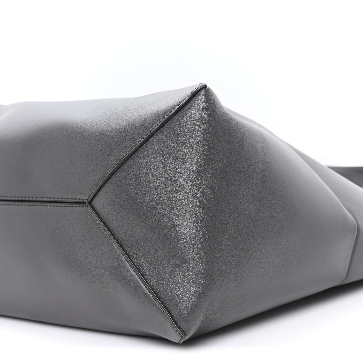 Loewe Shiny Calfskin Large Puzzle Fold Tote Dark Grey 9 of 9