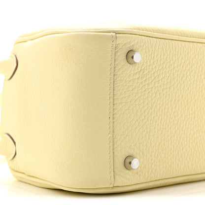 Hermes Taurillon Clemence Mini Lindy 20 Jaune Milton 9 of 12
