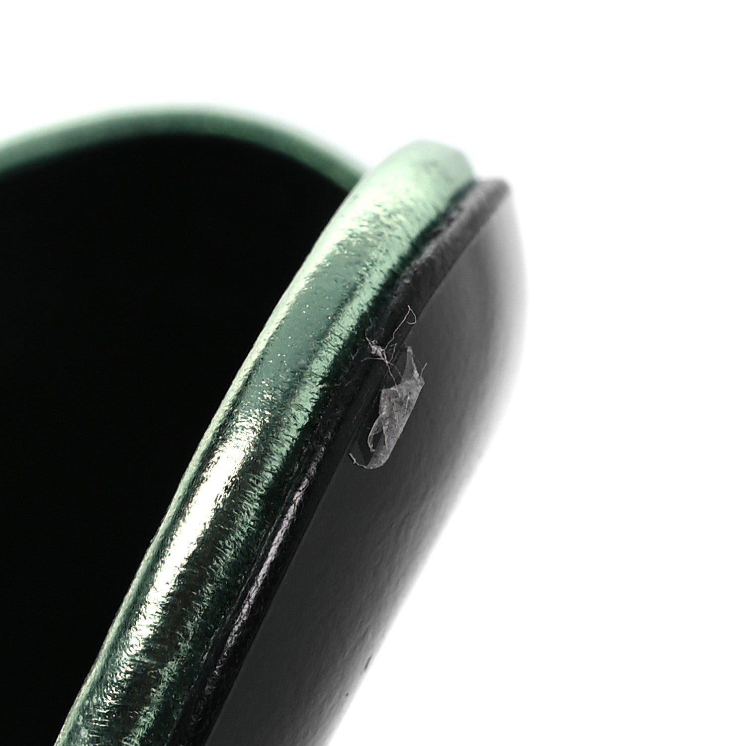 Saint Laurent Metallic Nappa La 16 Mule Sandals 40 Green 13 of 14