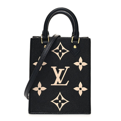 Louis Vuitton Empreinte Monogram Giant Petit Sac Plat Black Beige 1 of 11