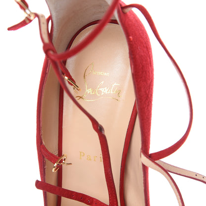 Christian Louboutin Suede Toerless Muse 100 Triple Strap Pumps 41.5 Oeillet 7 of 12