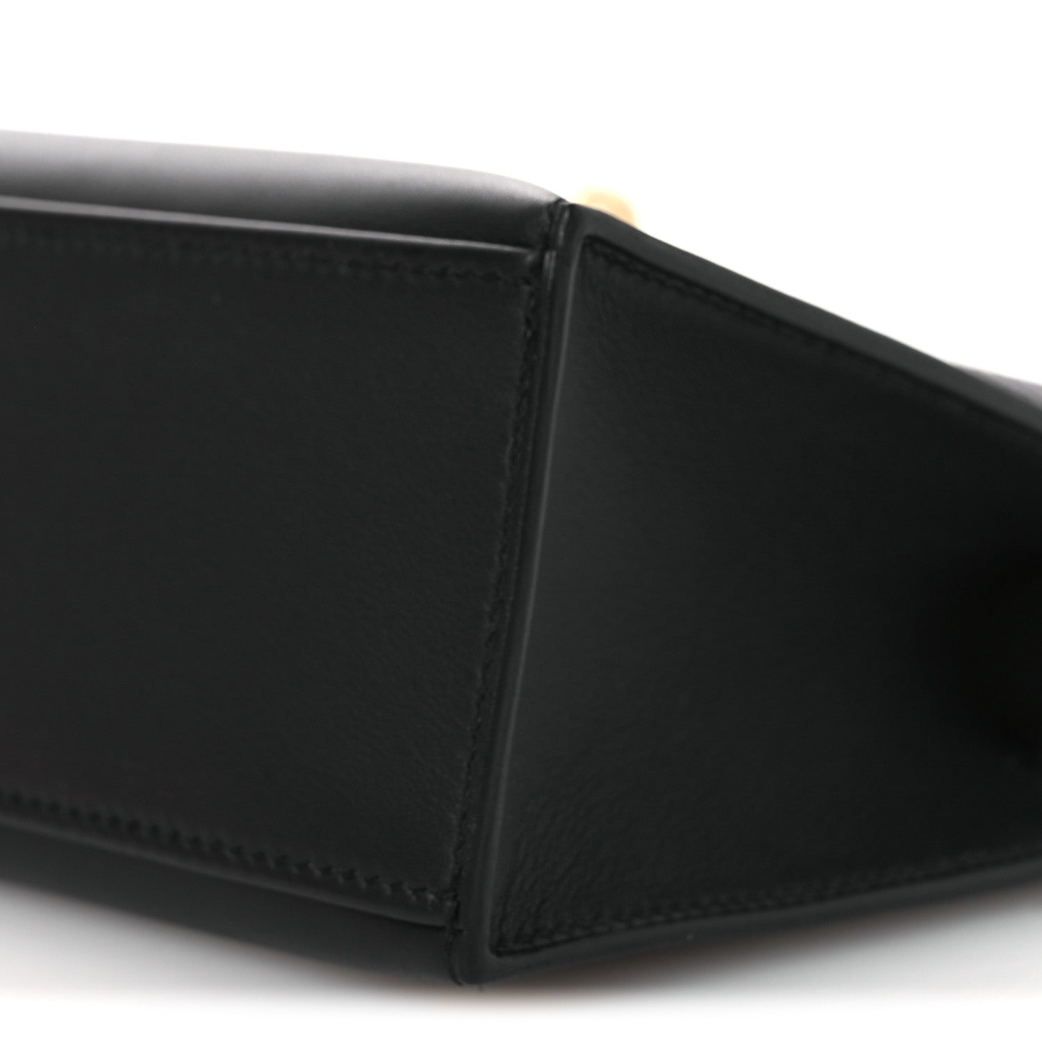 Hermes Swift Horseshoe Kelly Pochette Clutch Black Lime 10 of 12