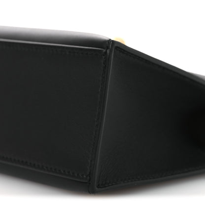 Hermes Swift Horseshoe Kelly Pochette Clutch Black Lime 10 of 12