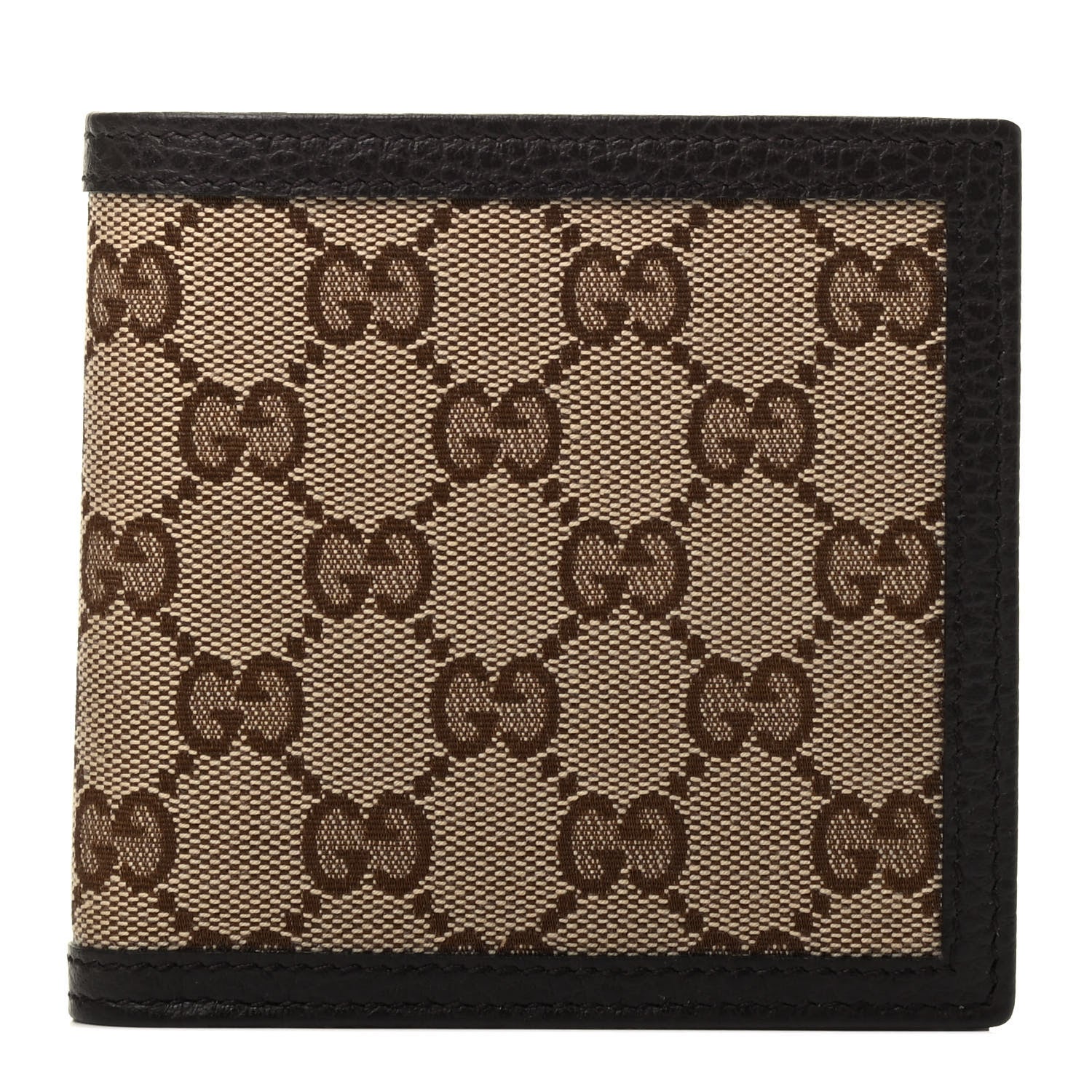 Gucci Monogram Bi-Fold Wallet Dark Brown 1 of 8