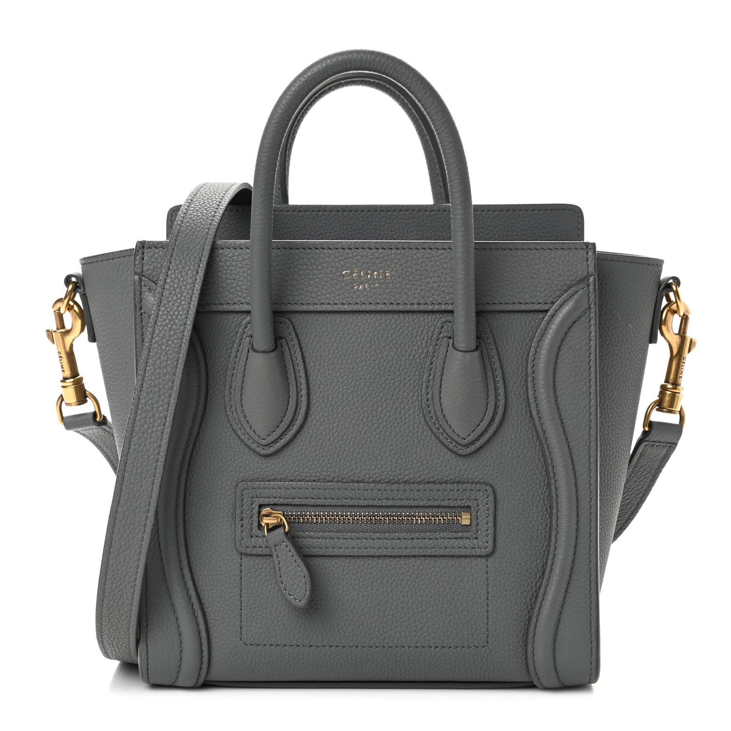 Celine Baby Drummed Calfskin Nano Luggage Kohl 1 of 4