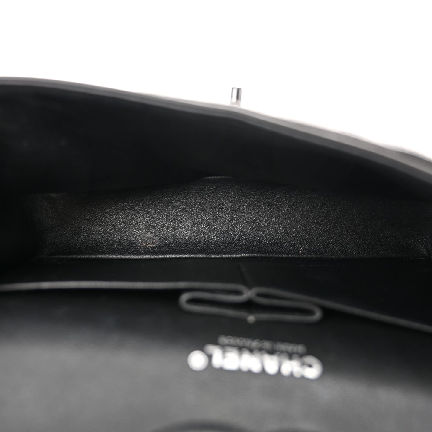 Lambskin Chevron Quilted Medium Double Flap So Black