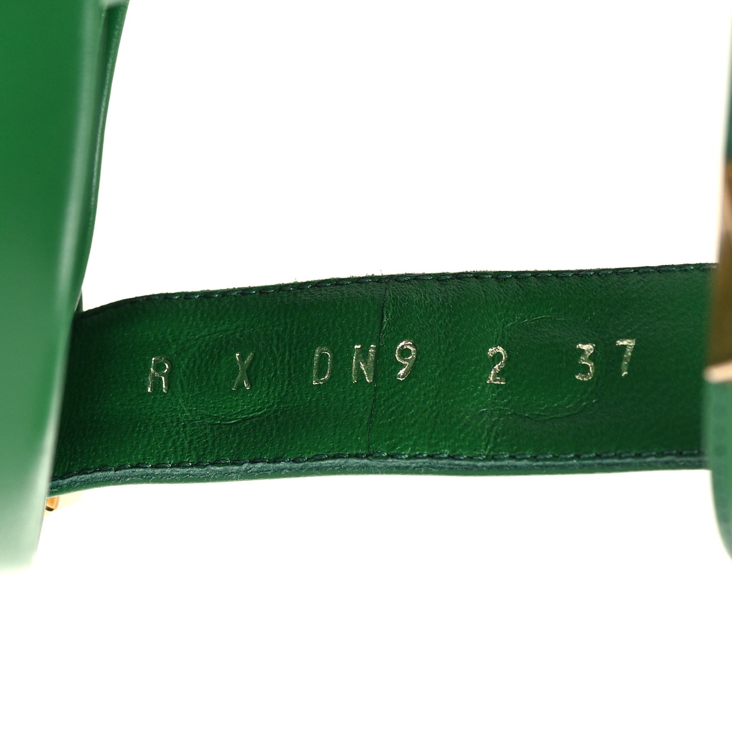Calfskin Roman Stud Ankle Strap 100mm Pumps 37 Brilliant Green