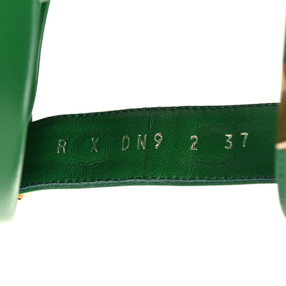 Valentino Garavani Calfskin Roman Stud Ankle Strap 100mm Pumps 37 Brilliant Green 6 of 9