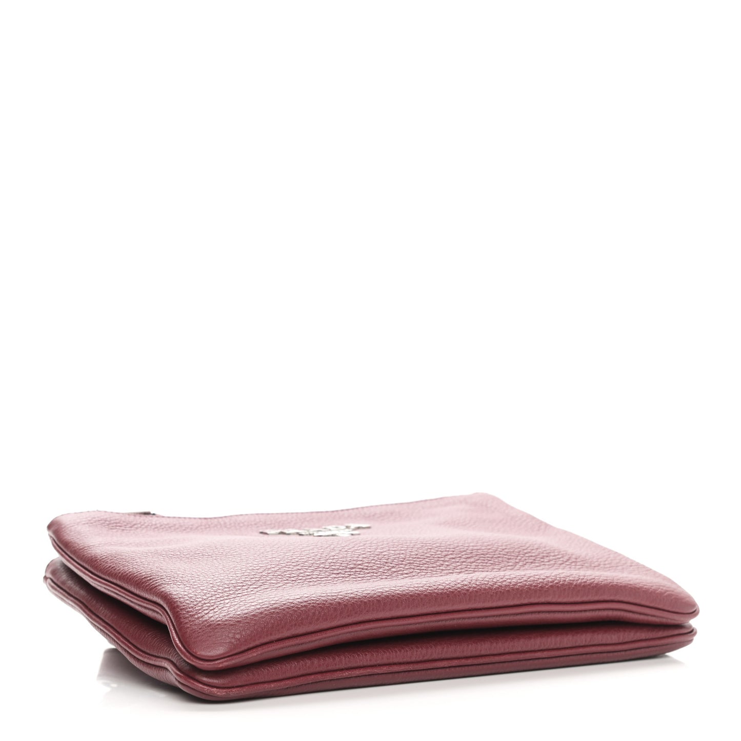 Vitello Phenix Double Zip Crossbody Bag Rubino