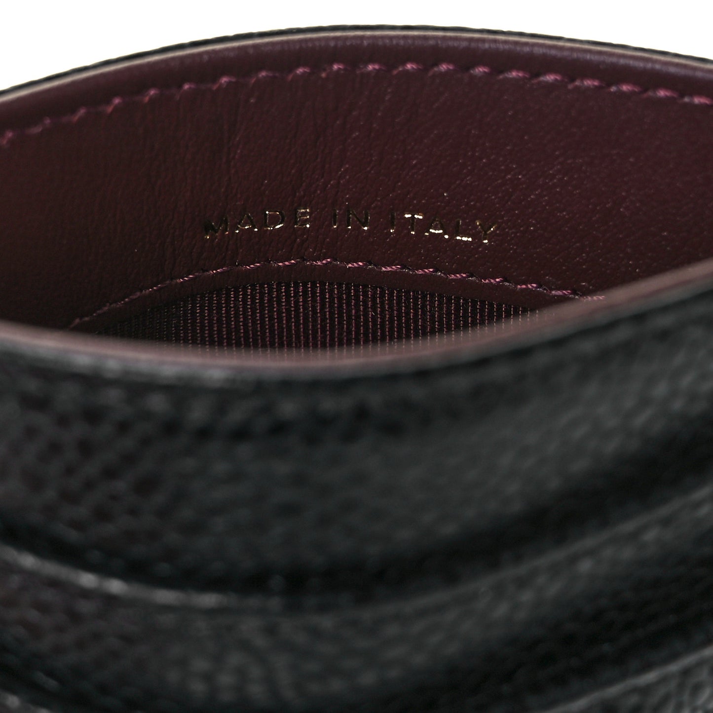 Caviar Quilted Card Holder Black