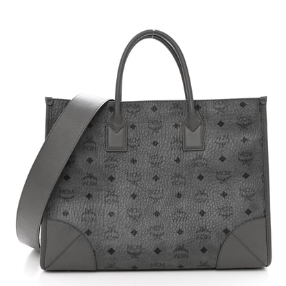 MCM Visetos Large Munchen Tote Grey 3 of 10