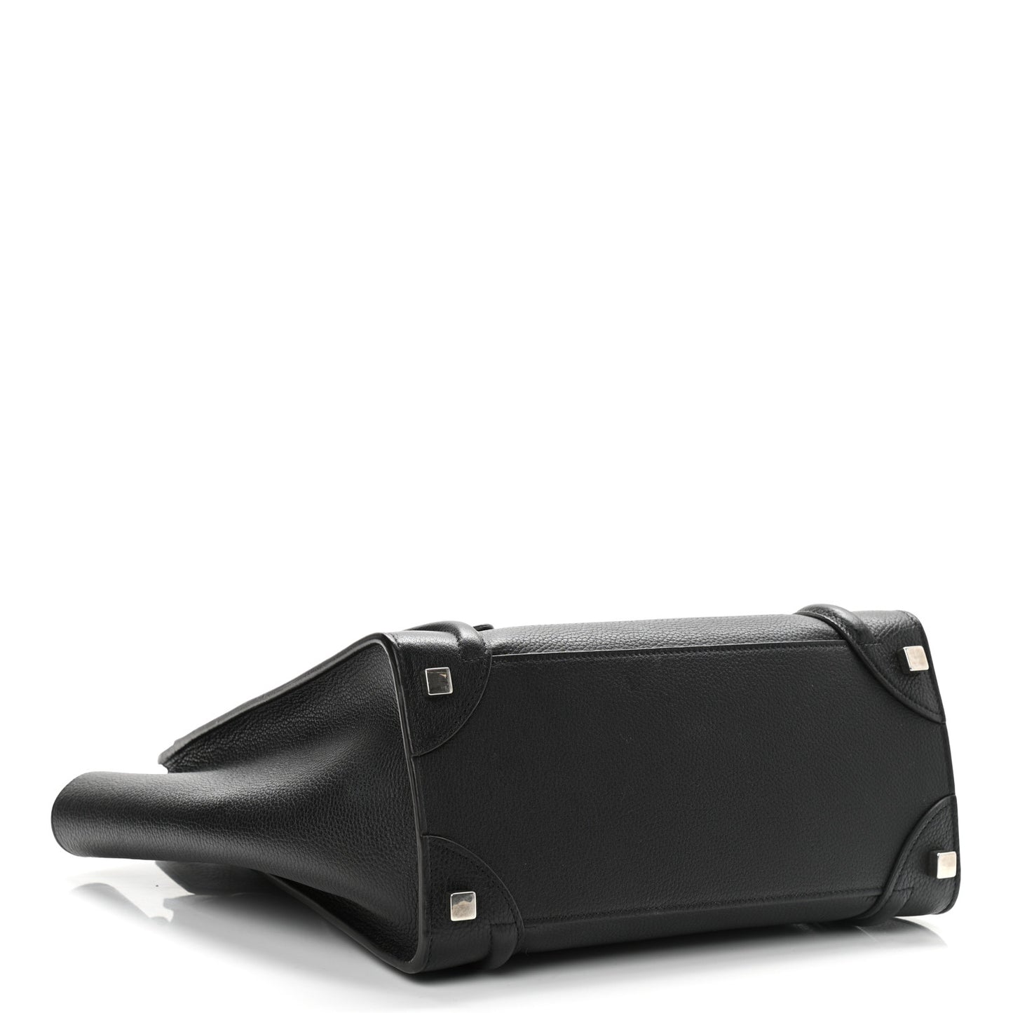 Drummed Calfskin Micro Luggage Black