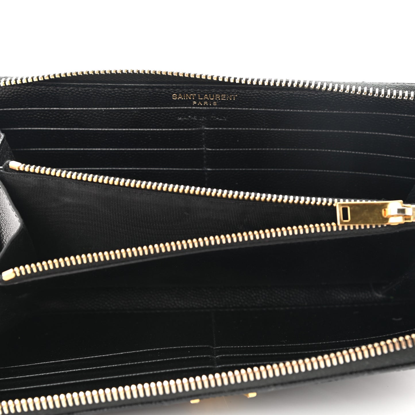 Grain De Poudre Matelasse Chevron Monogram Zip Around Wallet Black
