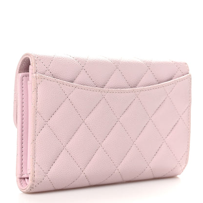 Chanel Caviar Quilted Medium Flap Wallet Light Pink 3 of 10