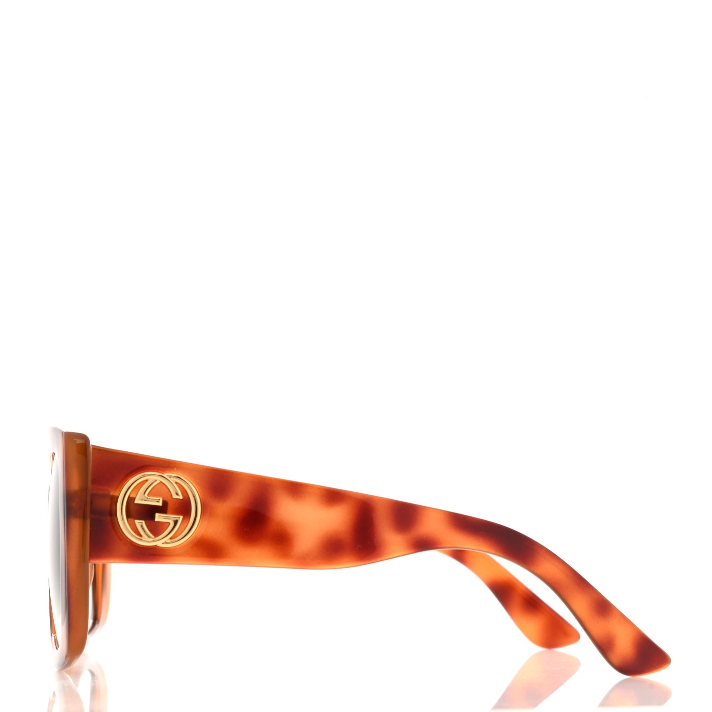 Acetate Square Frame Sunglasses GG0141S Tortoise
