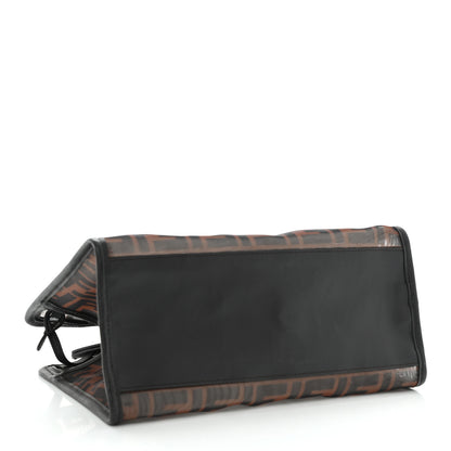 Fendi Mesh Vitello Century FF 1974 Mini Peekaboo Defender Cover Marrone Black Ebano 5 of 11