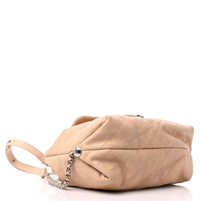 Chanel Grained Calfskin Stitched Braided With Style Backpack Beige 4 of 10