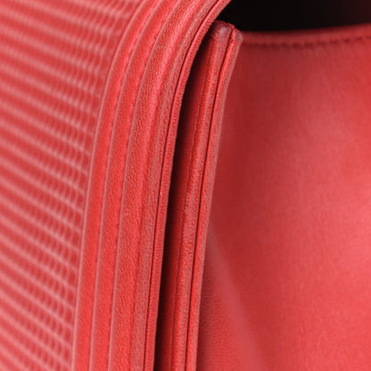 Chanel Lambskin Embossed New Medium Boy Cube Flap Red 11 of 15