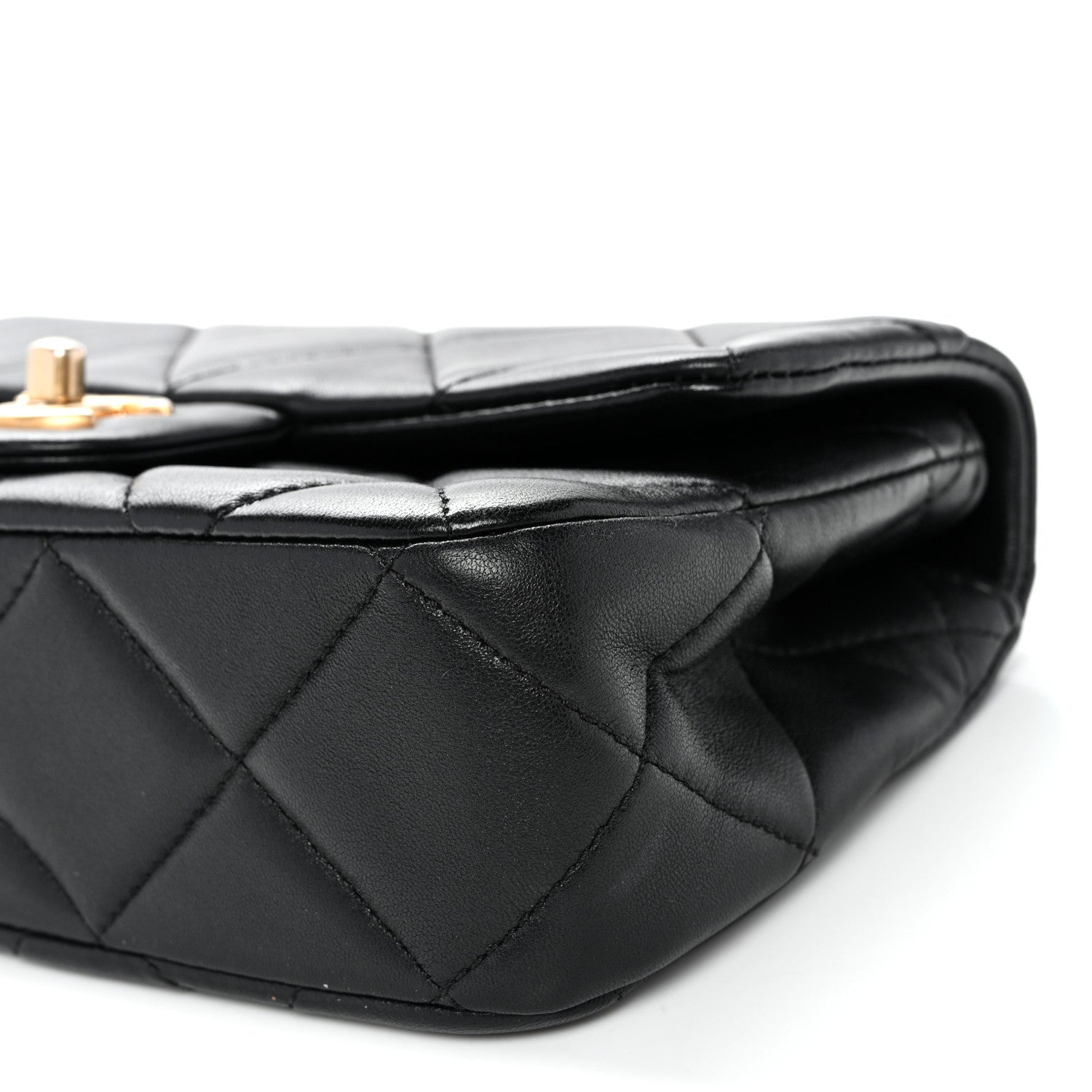 Chanel Lambskin Quilted Pearl Small Flap Black 10 of 10