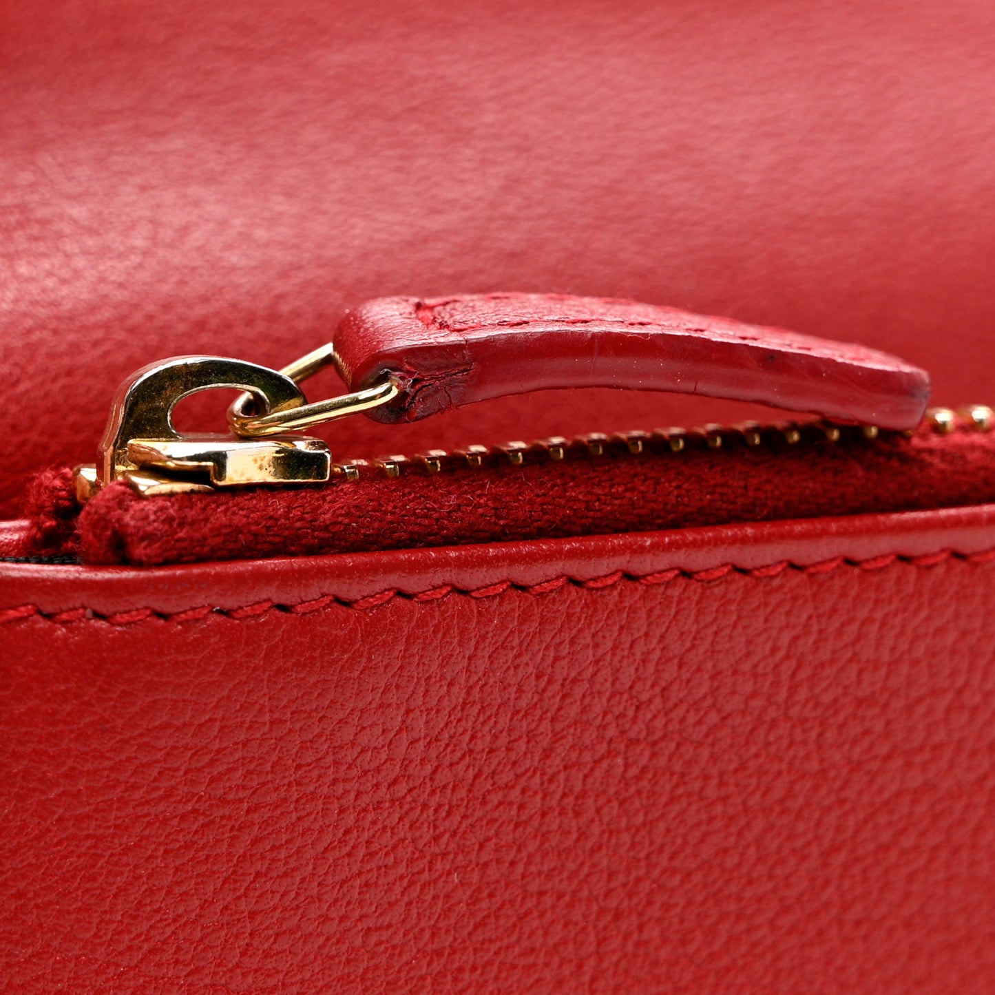 Goatskin Belle De Jour Flap Wallet Rouge Orient