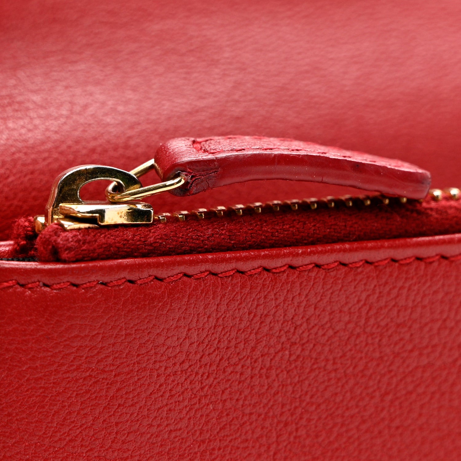 Saint Laurent Goatskin Belle De Jour Flap Wallet Rouge Orient 8 of 8