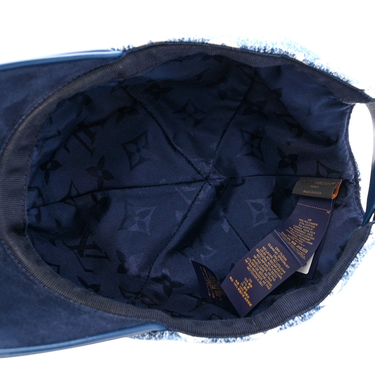 Louis Vuitton Monogram Jacquard Cap M Blue 7 of 9