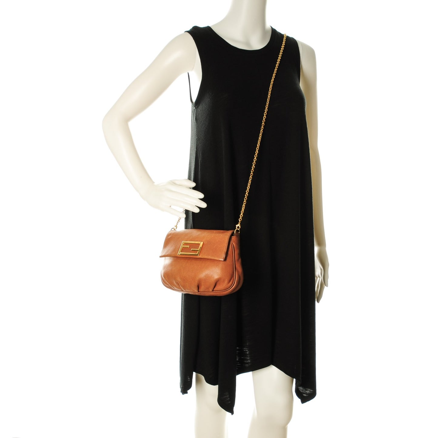 Vitello Flamingo Fendista Pouchette Crossbody Orzo
