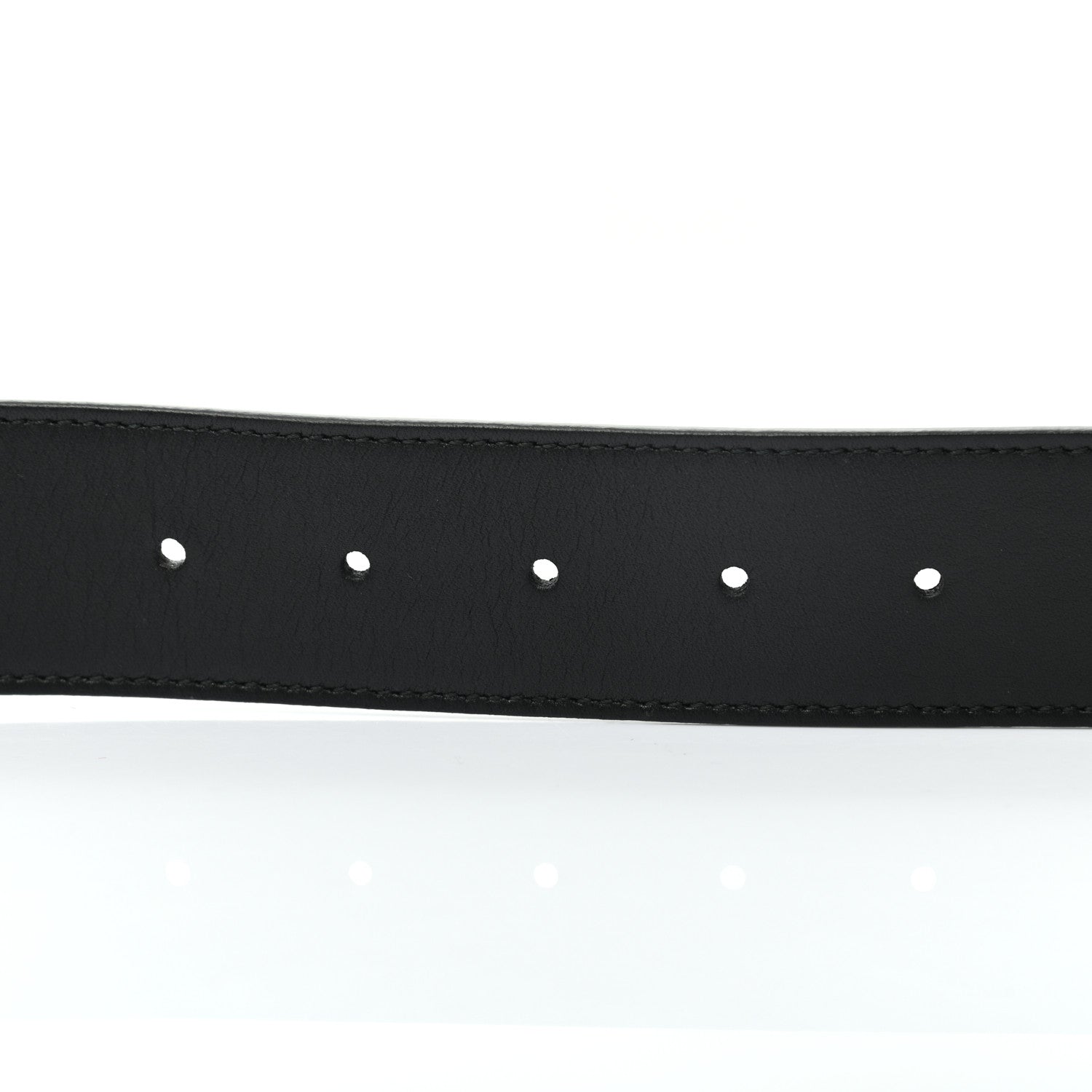 Gucci Moon Calfskin Pearl Double G 40mm Belt 95 38 Black Cream 5 of 12