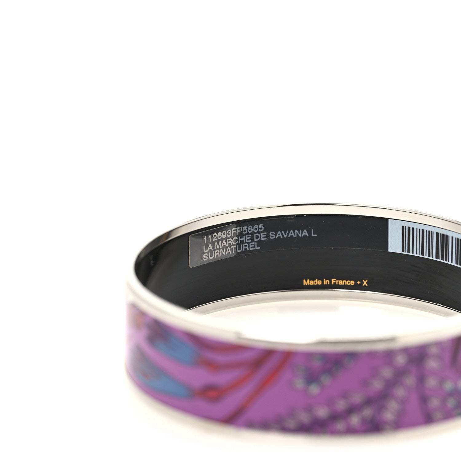 Hermes Enamel Printed Wide Le Marche de Savana Bracelet 65 6 of 8