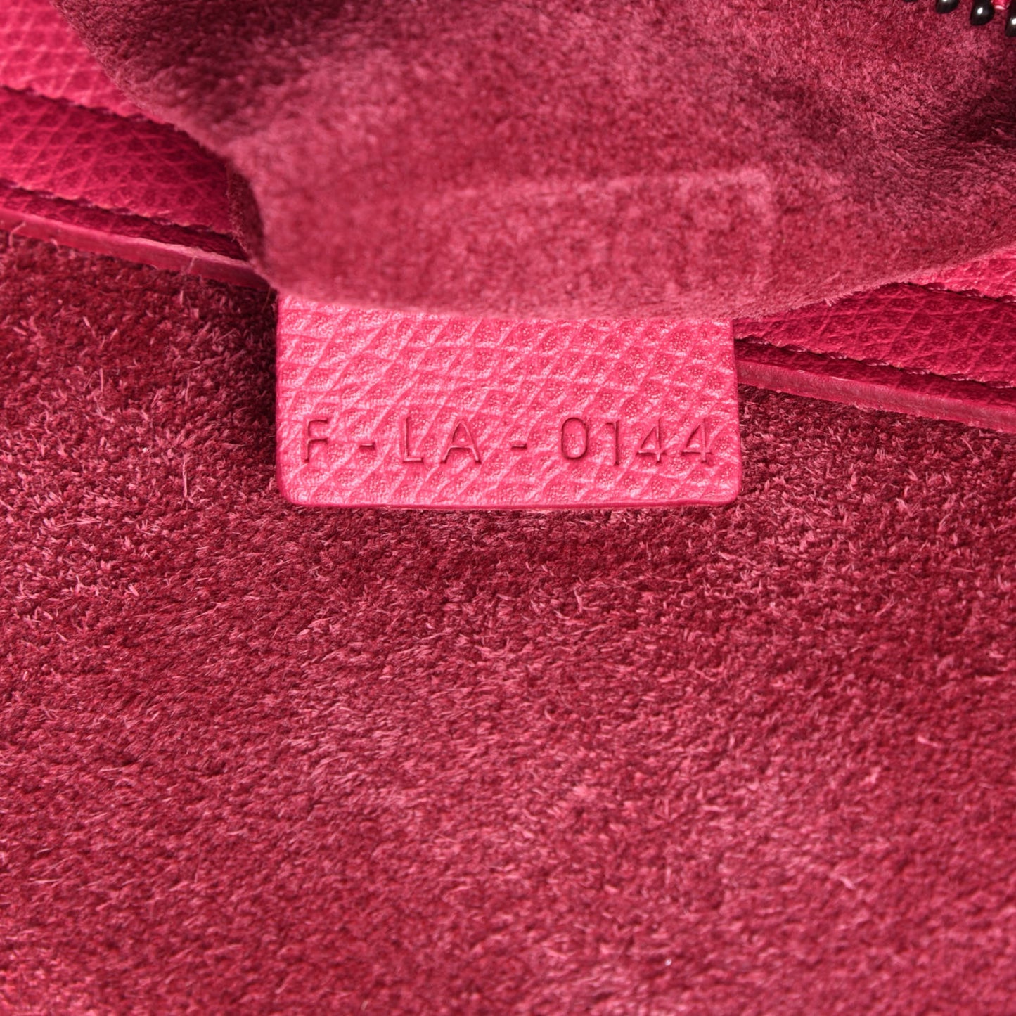 Grained Calfskin Medium Phantom Luggage Fuchsia