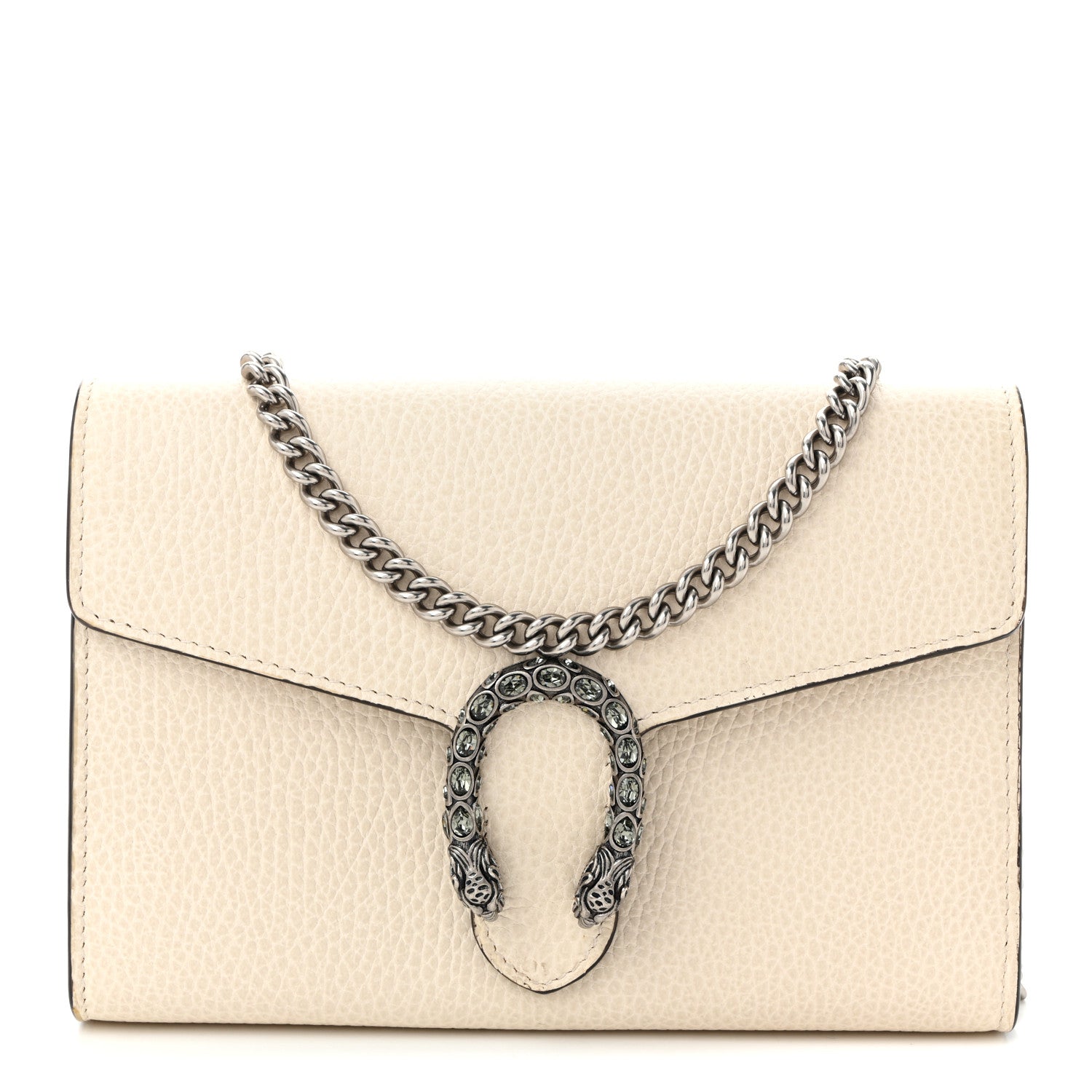 Gucci Dollar Calfskin Mini Dionysus Chain Wallet Mystic White 1 of 11