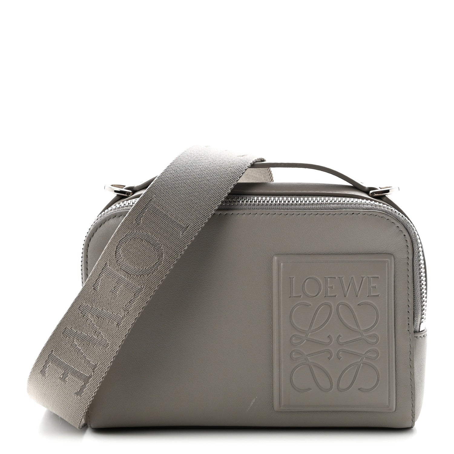Loewe Satin Calfskin Mini Camera Bag Shell Grey 1 of 11