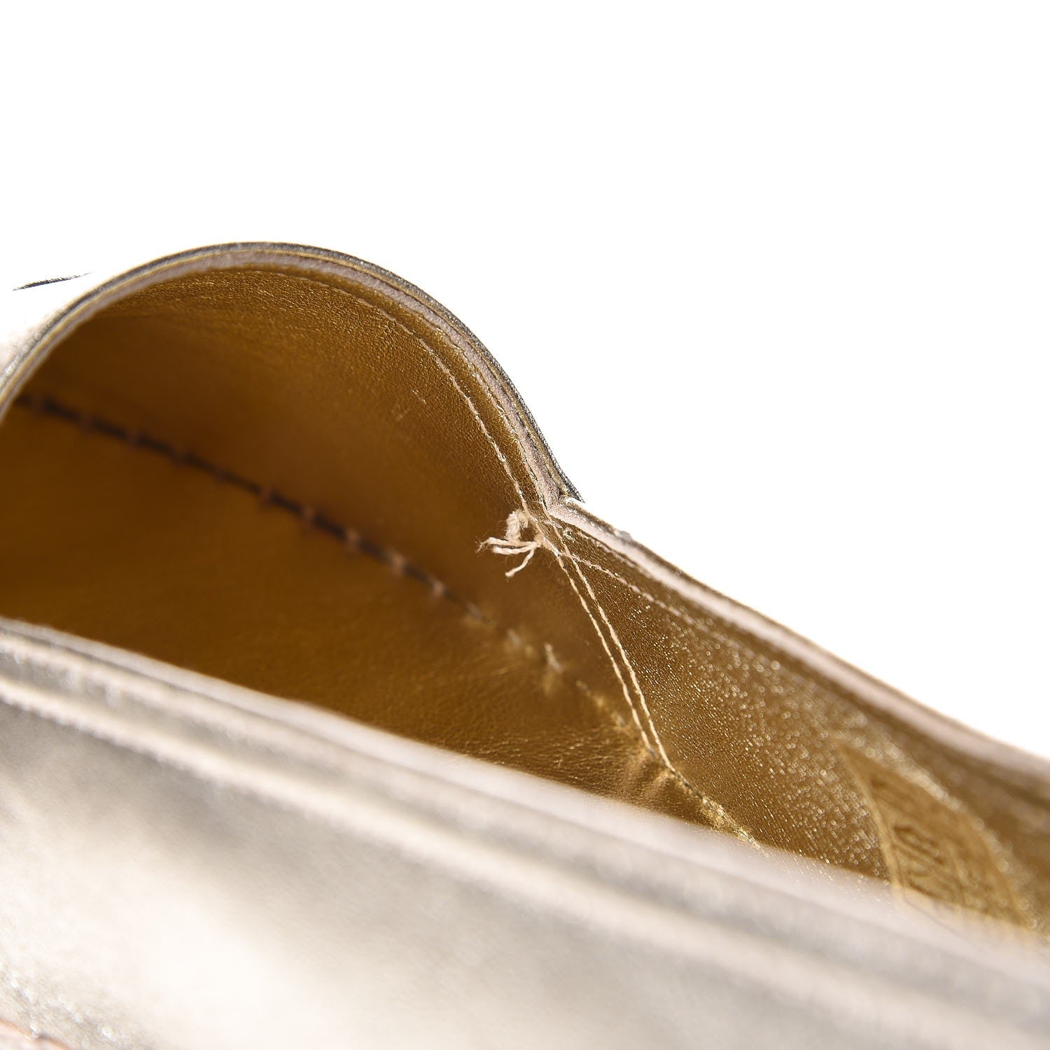 Saint Laurent Metallic Lambskin Monogram Espadrilles 40 Platino 9 of 11