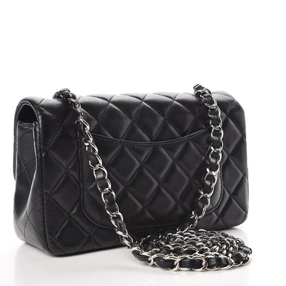 Chanel Lambskin Quilted Mini Rectangular Flap Black 3 of 10