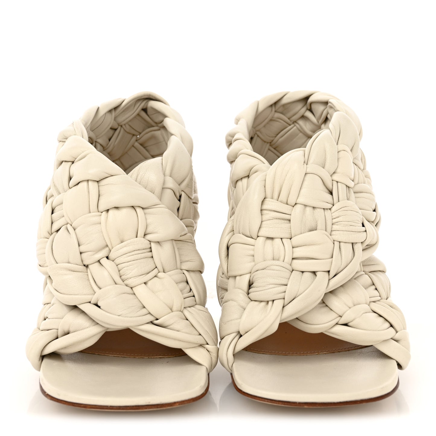 Shiny Nappa Intrecciato The Board Sandals 36 Wax