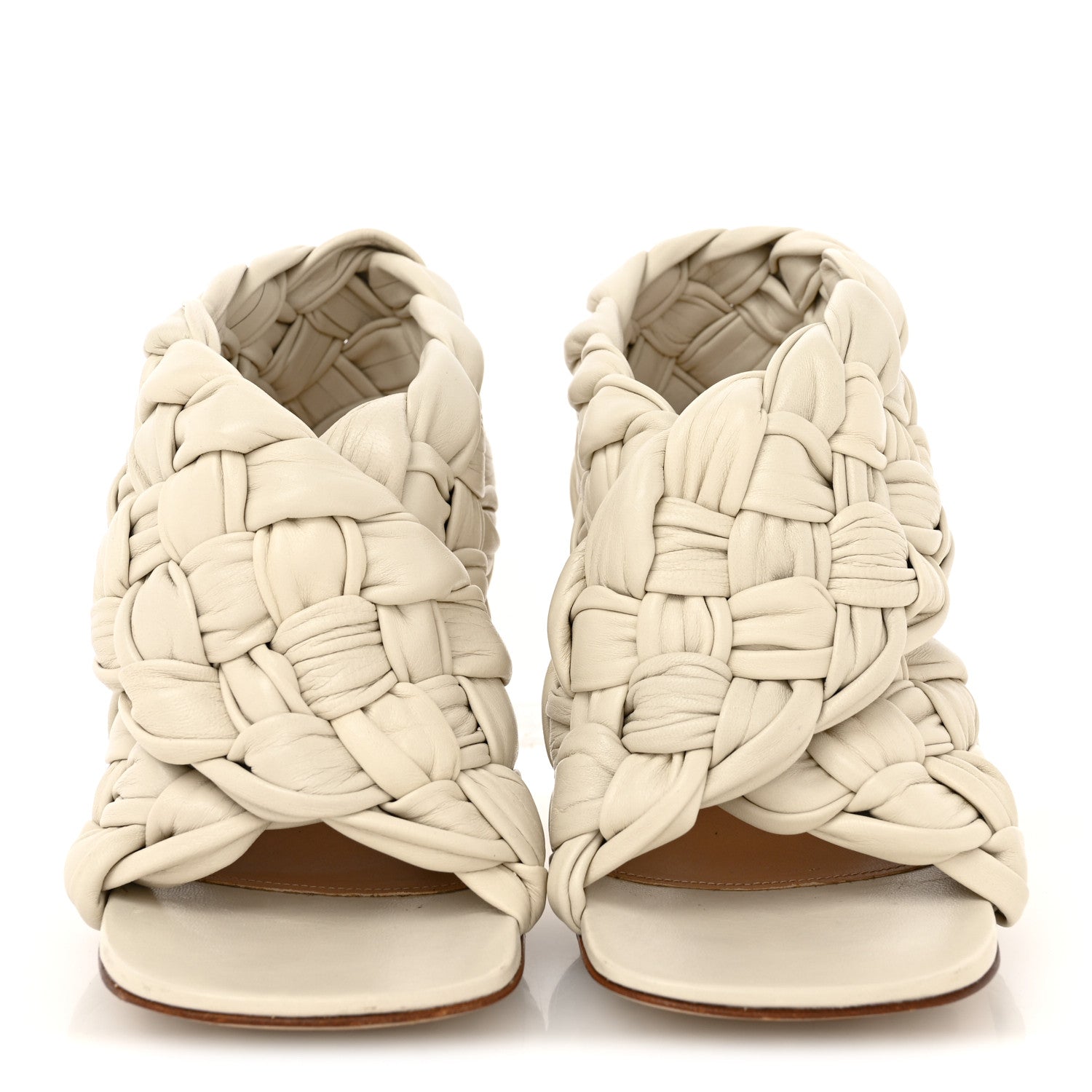 Bottega Veneta Shiny Nappa Intrecciato The Board Sandals 36 Wax 2 of 10