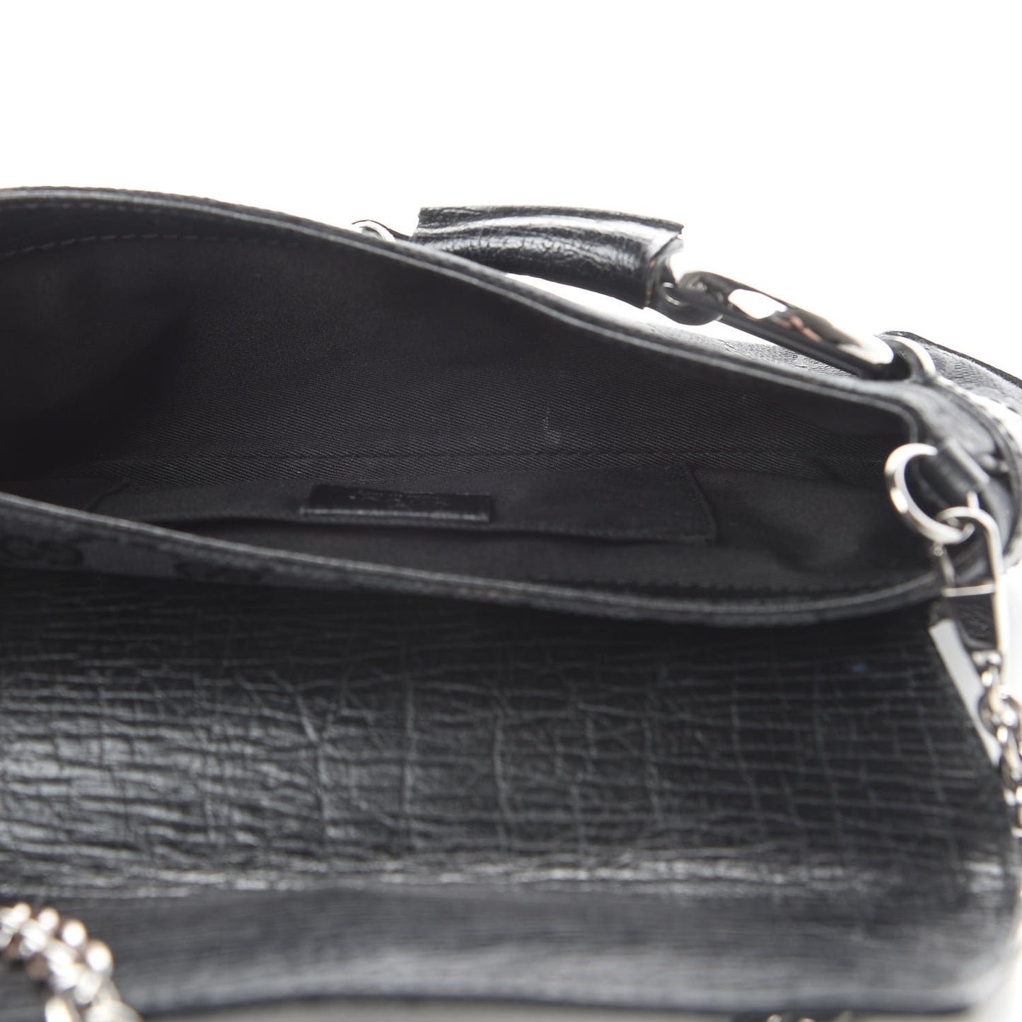 Monogram Horsebit Chain Clutch Black