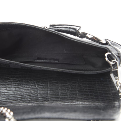Gucci Monogram Horsebit Chain Clutch Black 5 of 12