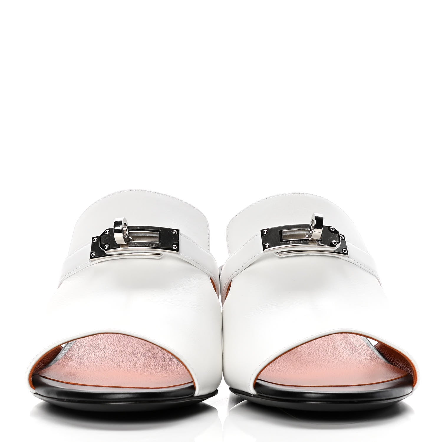 Hermes Goatskin Candy Sandals 37 White 2 of 11