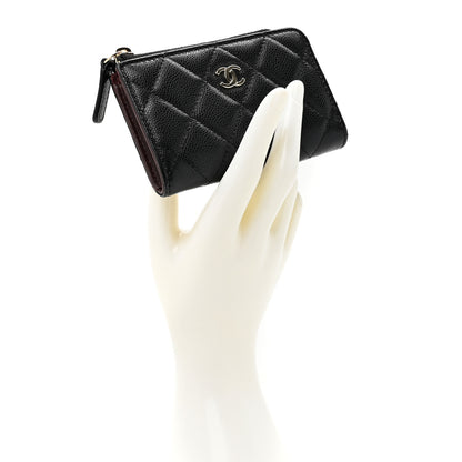 Chanel Caviar Quilted Zipped Key Holder Case Black 2 of 8