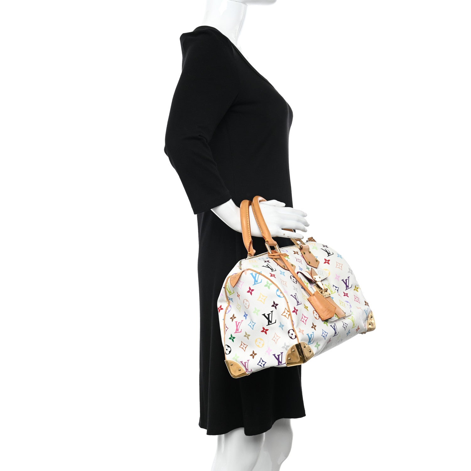 Louis Vuitton Monogram Multicolor Speedy 30 White 2 of 9