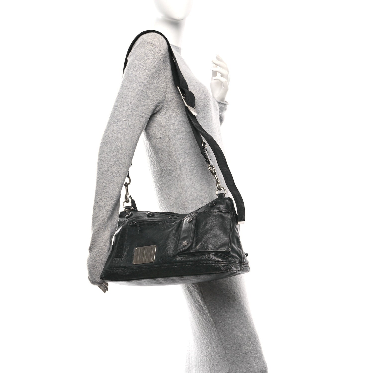 Marc Jacobs Goatskin The Large Cargo Bag Black 2 of 10