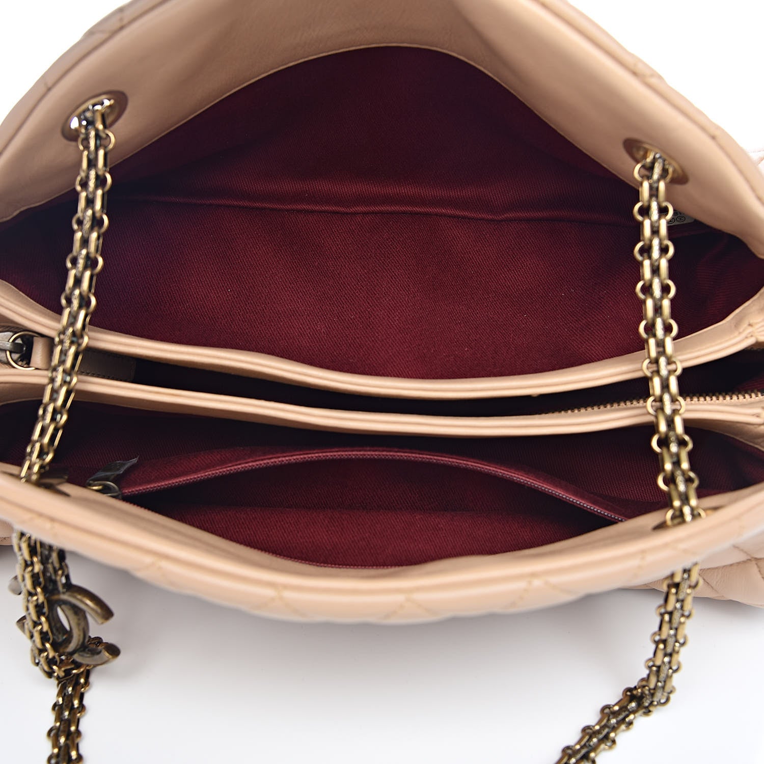 Chanel Lambskin Quilted Medium Just Mademoiselle Beige 4 of 12