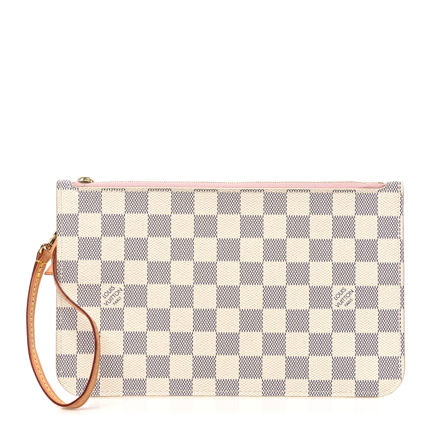 Louis Vuitton Damier Azur Neverfull MM GM Pochette Rose Ballerine 1 of 8