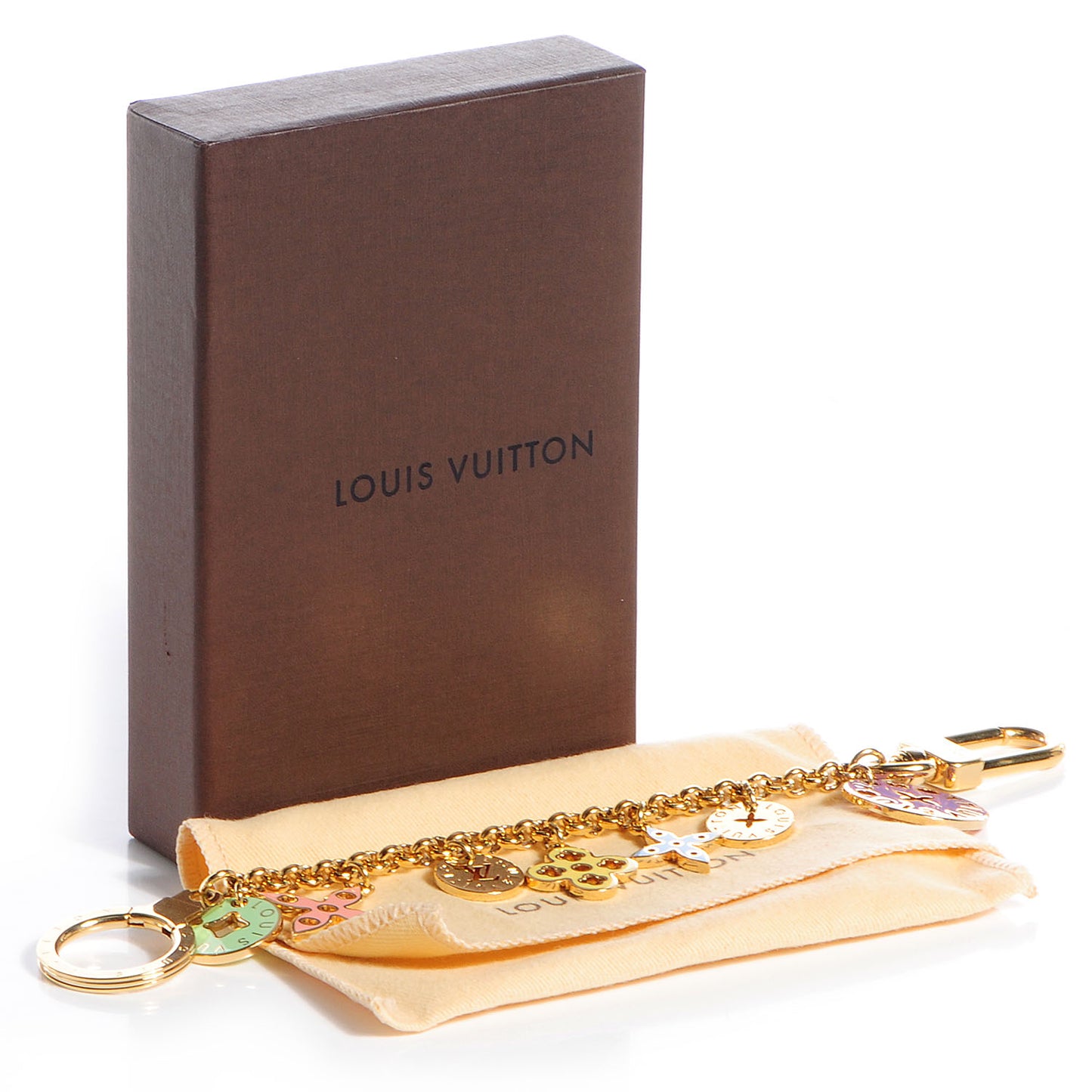 Monogram Multicolor Looping Chain Key Ring
