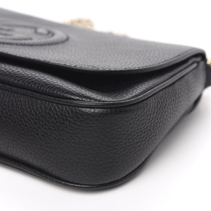 Gucci Pebbled Calfskin Medium Soho Flap Crossbody Black 9 of 10