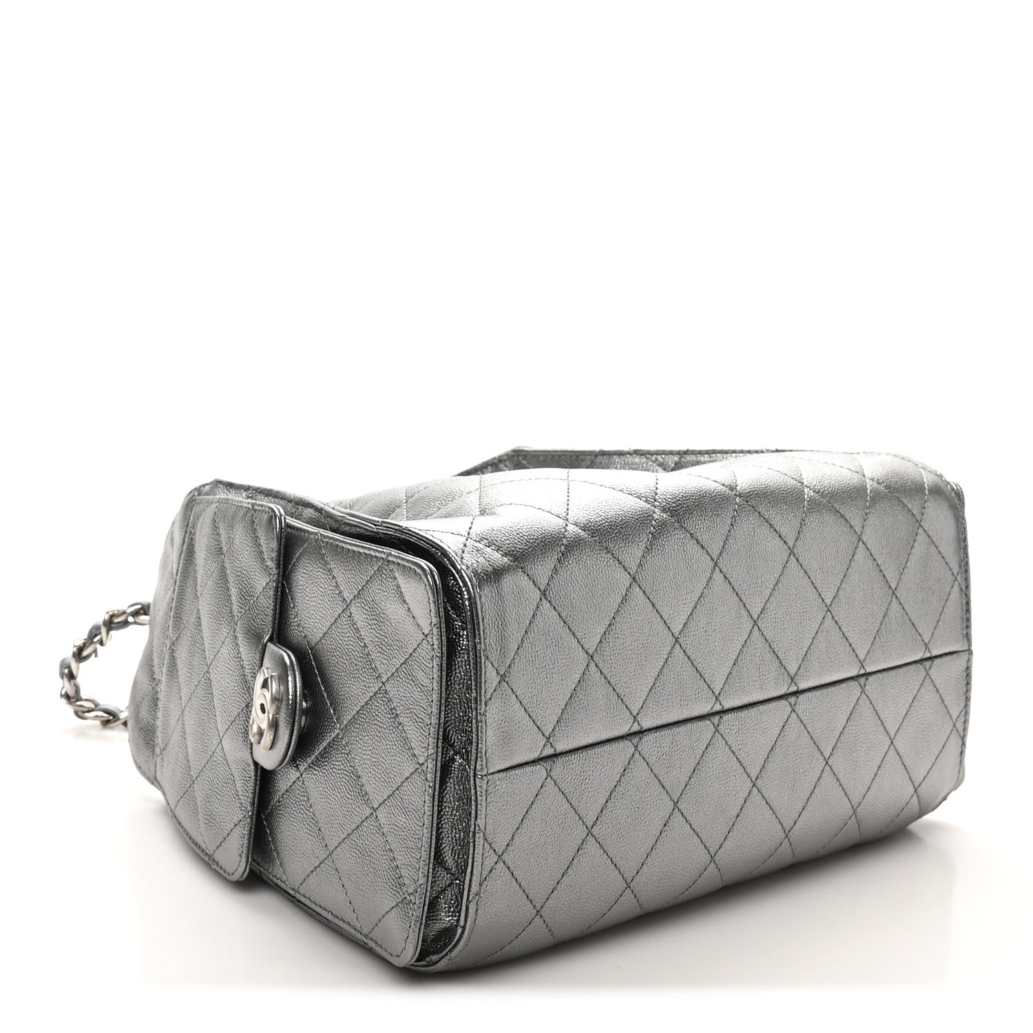 Chanel Metallic Caviar Quilted Small Chanel 25 Handbag Anthracite 7 of 21