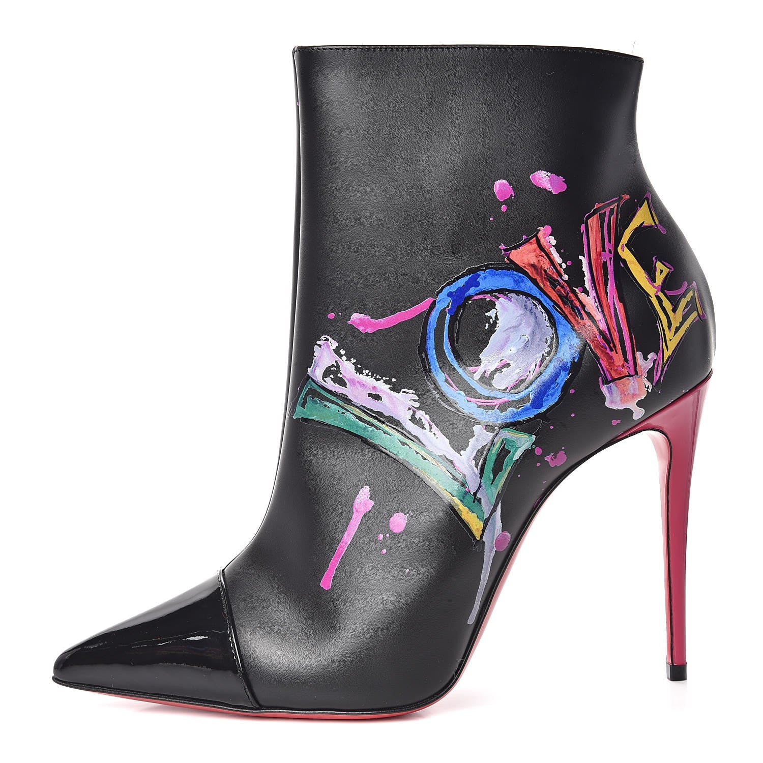 Christian Louboutin Calfskin In Love 100 Booties 37 Black 1 of 9