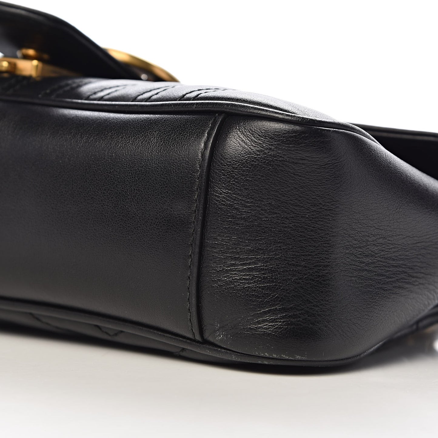 Calfskin Matelasse Small GG Marmont Shoulder Bag Black