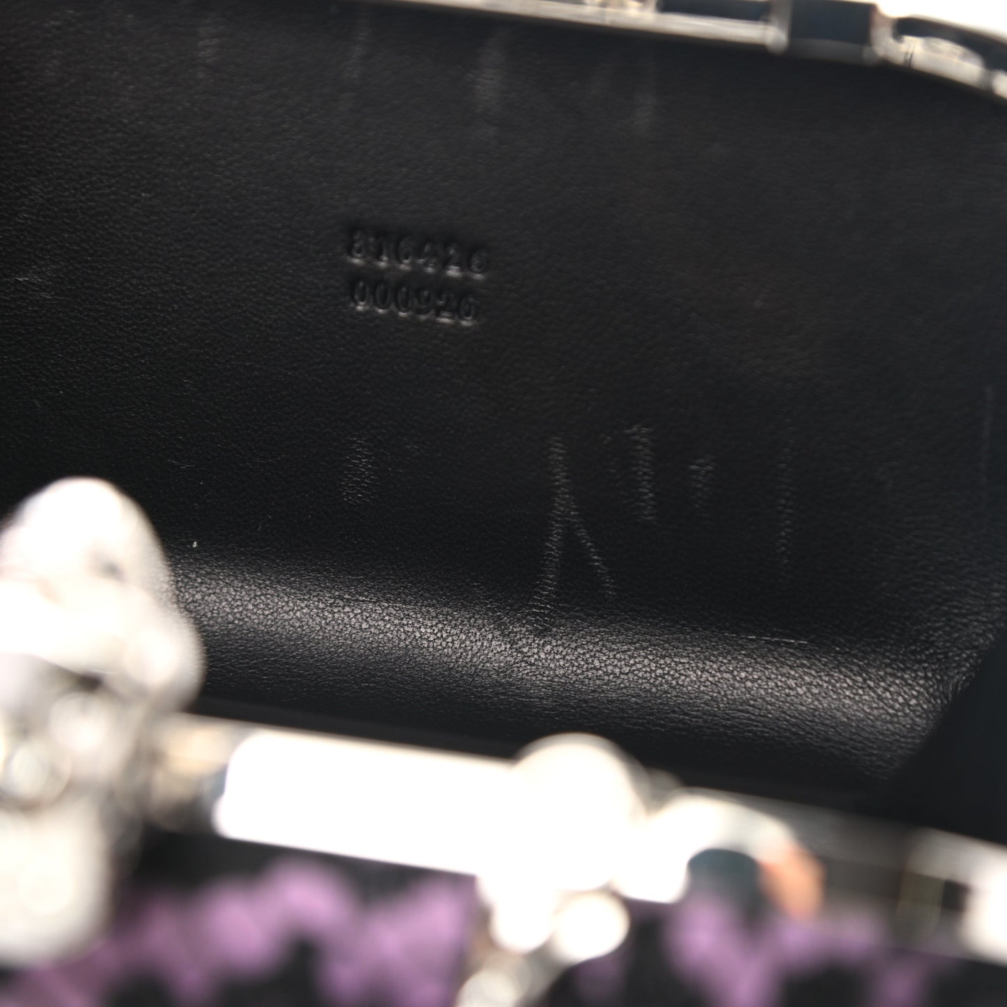 Lace Skull Box Clutch Black